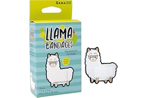 GAMAGO Llama Bandages for Kids & Kidults - Set of 18 Individually Wrapped Self Adhesive Bandages - Sterile, Latex-Free & Easily Removable - Funny Gift & First Aid Addition