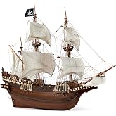 OcCre Buccaneer 1:100 Scale Laser Cut Wood and Die-cast Metal Display Ship Model Kit No. 12002 (Model Only - Unfinished)