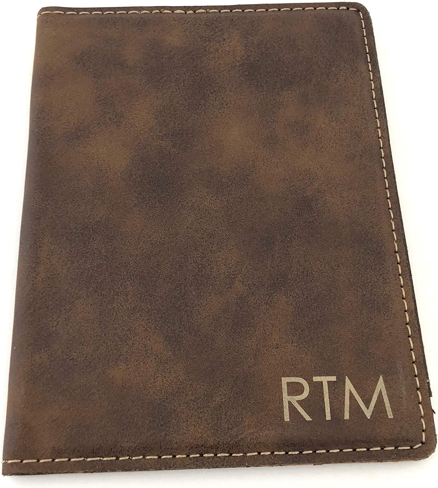 Personalized Passport Cover Engraved for Free (Rustic Brown)