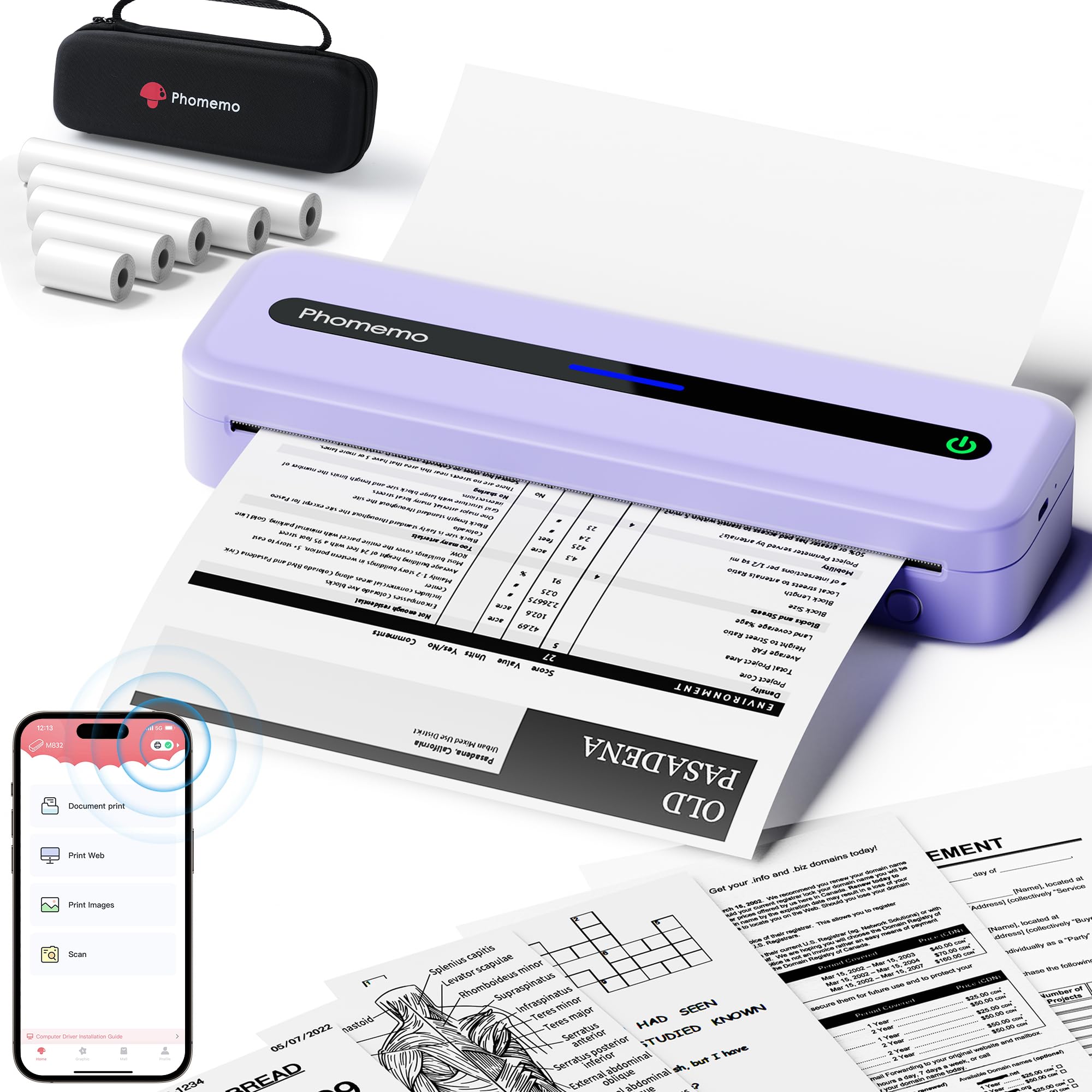 Phomemo Bluetooth Portable Printer, 8.5'' x