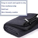 Yizerel 2 Pack 16x24 Tri-fold Golf Towel Microfiber with Carabiner Clips view 5