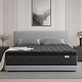 Surneli 12 Inch Full Size Mattress, Hybrid Full Mattress in a Box | Pocketed Springs, Comfort Foam, Motion Isolation, Pressure Relief, CertiPUR-US,Strong Edge Support