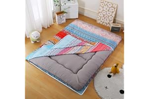 PRITIY Futon Floor Mattress Cover with Zipper, Futon Covers Full Size Machine Washable Soft Skin-Friendly Tatami Mattress Cover Dustproof Cover for Bedroom