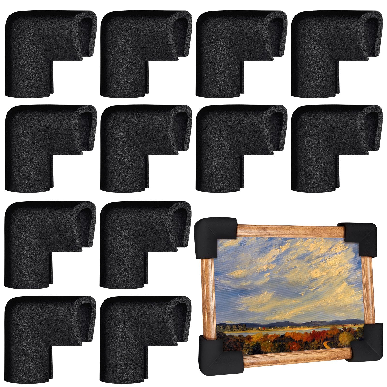 Photo 1 of Frienda Picture Frame Corner Protectors Mirror TV Foam Corners for Shipping Moving Packaging Fragile Artwork Edge Protection, Fit 1.5'' Frames(12 Pcs)