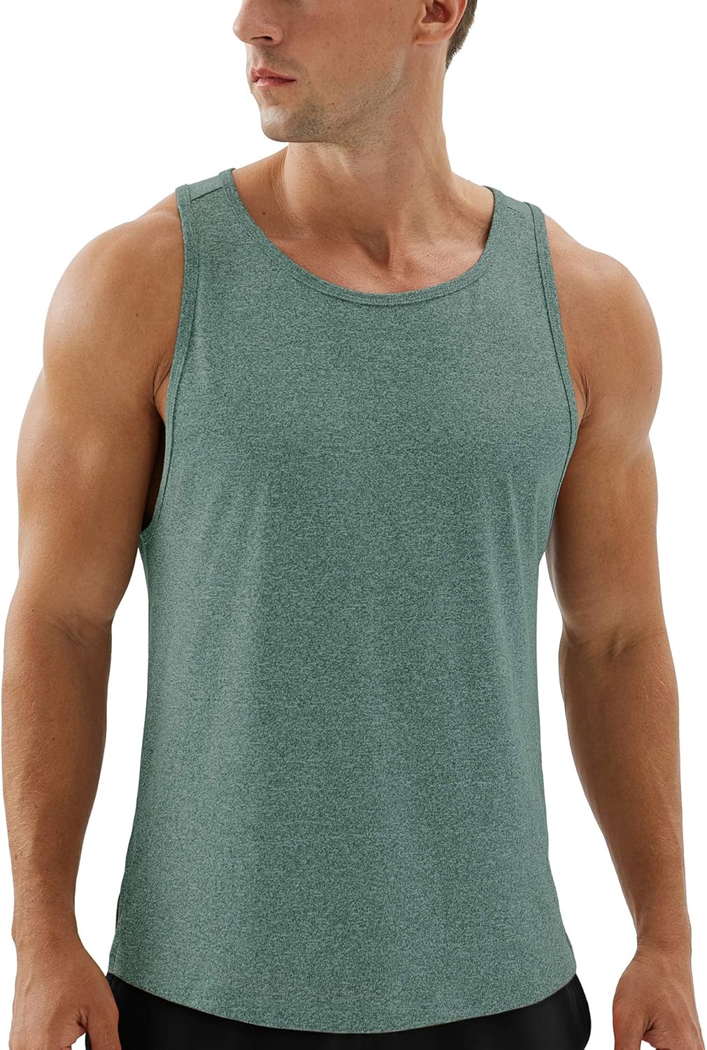icyzone Workout Tank Tops for Men - Running Muscle Tank Exercise Gym Tops Athletic Shirts at  Men’s Clothing store