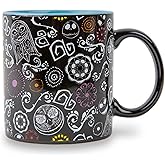 Nightmare Before Christmas Disney The Sugar Skulls Ceramic Mug | Large Coffee Cup For Espresso, Tea, Cocoa | Holds 20 Ounces