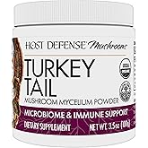 Host Defense Turkey Tail Mushroom Powder - Digestive Health & Immune Response Support Supplement - Mushroom Supplement for Gastrointestinal & Gut Microbiome Support - 3.5 oz (66 Servings)*