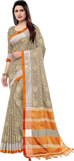 Linen cotton sarees amazon Clearance