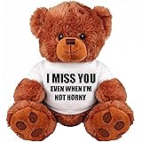 Funny Teddy Bear Couple Gift: Medium Teddy Bear Stuffed Animal : I Miss You