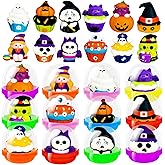 24 Pack Halloween Party Favors Filled with Squishy Toys,Slow Rising Squishy Toy with Fillers,Cute Stress Relief Squeeze Toys for Kids Gifts,Birthday,Class Prizes,Goodie Bags Stuffers