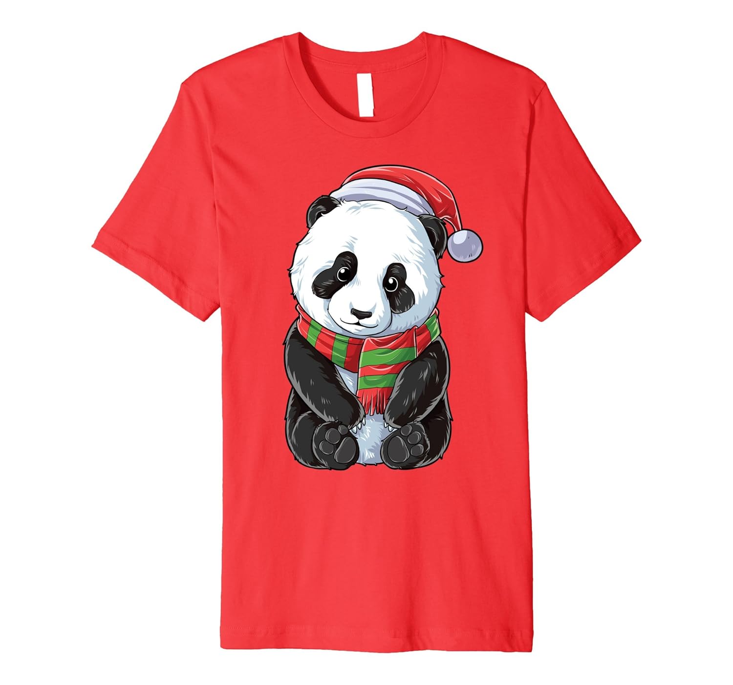 Christmas Panda T Shirt Santa Hat Pandas Bear X-mas Gifts-ANZ