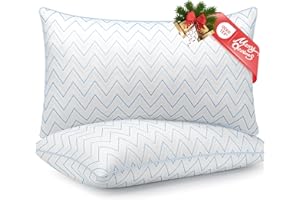 DIORIS Pillows King Size Set of 2 - Luxury Hotel Collection Bed Pillows for Sleeping, Breathable Medium Firm Down Alternative Microfiber Filled Pillows for Back, Stomach Sleepers