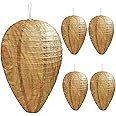 DECYOOL Paper Wasp Nest Decoy Hanging Fake Wasp Nest for Wasps Hornets Yellow Jackets (8, Brown)