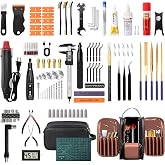 124Pcs 3D Printer Tools Kit with TPU Storage Case,3D Printer Accessories | Include Heat Gun,Cordless Rotary Tool,Clean Nozzles, Model Removal ,Finishing Tools,7 storage areas,For Bambu Lab, etc.