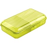 Rotho, Fun, Lunch box with 2 removable partitions, Plastic (PP) BPA-, green, L/1,7l (24,5 x 14,5 x 6,5 cm)