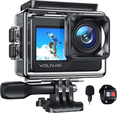 WOLFANG GA120 4K Action Camera 20MP EIS WiFi Dual Screen 40M Waterproof EIS Mic
