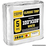 Core Tarps Classic 5 Mil Tarp Cover, Waterproof, UV