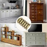 Juibao 12x Vintage Shell Cup Pull Handles Gold Bronze Retro Metal Cabinet view 5