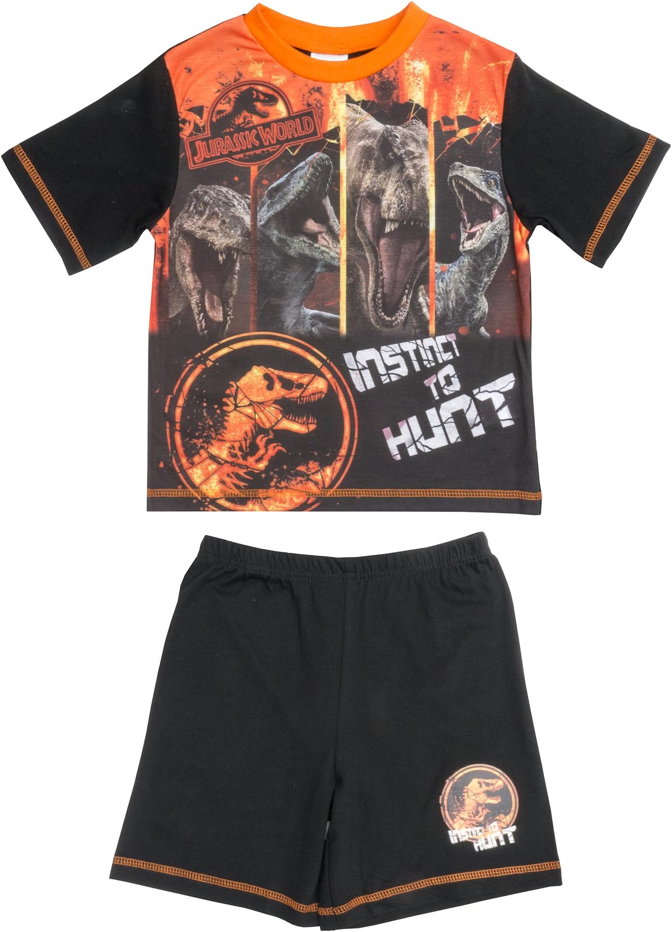 Jurassic World Pyjamas Boys Shortie JW2 Fallen Kingdom Pyjama Set - 4-10 Years V