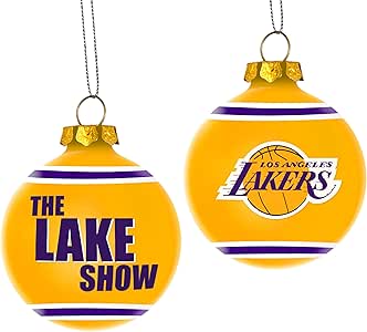 Los Angeles Lakers Nba Team Slogan Glass Ball Christmas Ornament Ornaments Amazon Canada