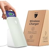 Elvy Fast Qi Wireless Charger for Cell Phones - Designed with EMF Management Technology for Enhanced Charging, Advanced Environmental Shielding, Radiation Blocker (Mint Green)