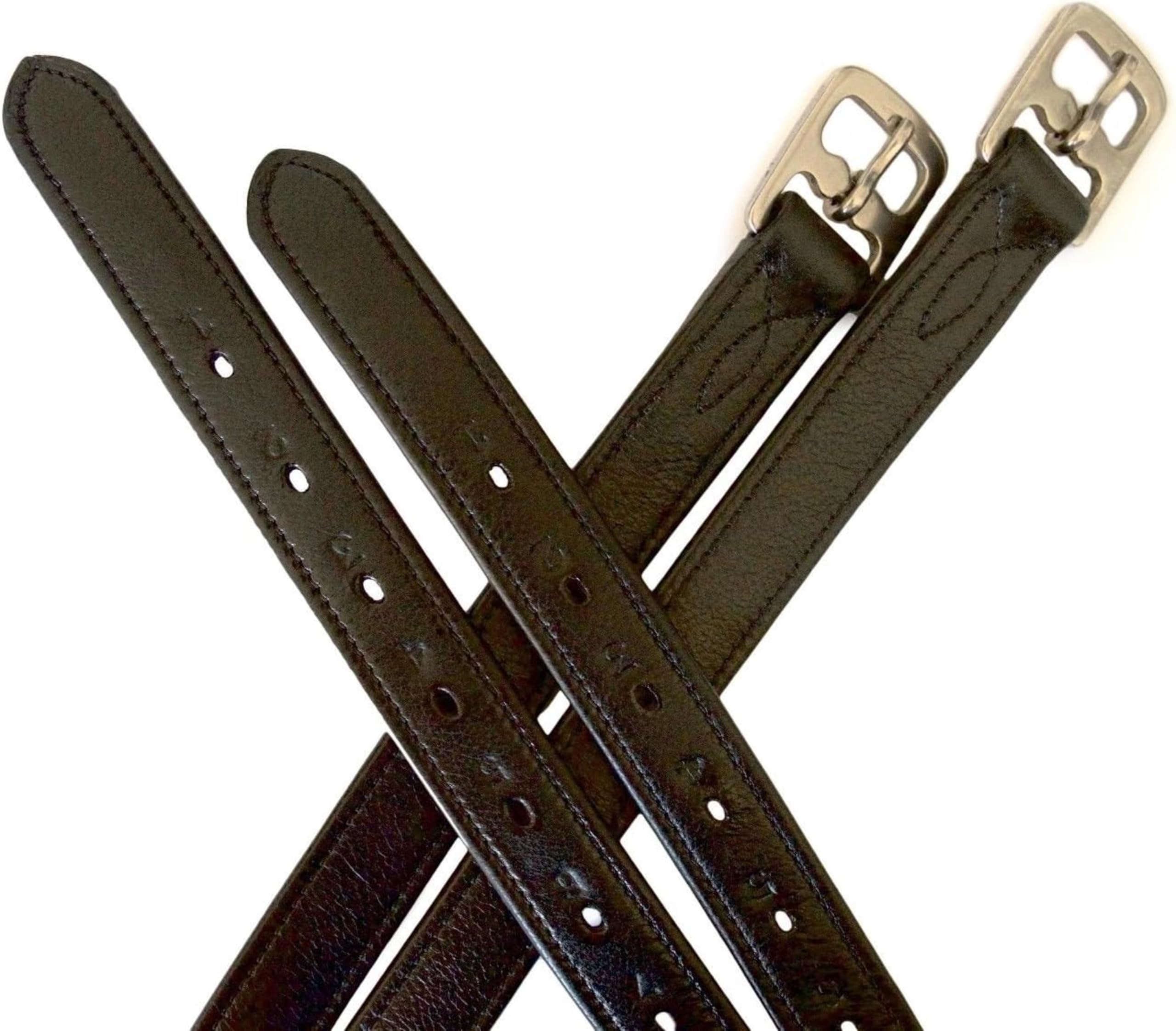 John Whitaker STLE Stirrup Leather - 2 Black, 58 inch/145cm