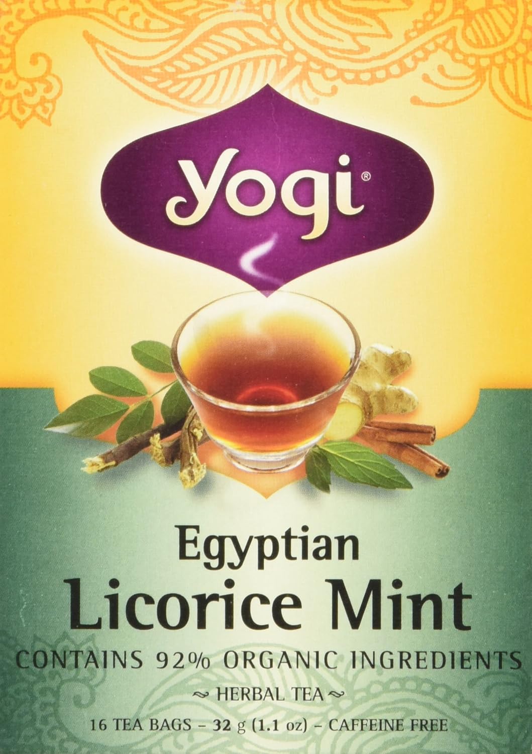 Yogi Tea, Egyptian Licorice Mint, 16 Tea Bags (Pack of 6) Amazon.ca