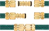 BLOSTM Brass Garden Hose Connector 6 Pack - Rustproof Fittings Set view 6