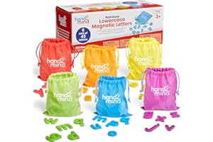 hand2mind Rainbow Lowercase Magnetic Letters (Set of 6)