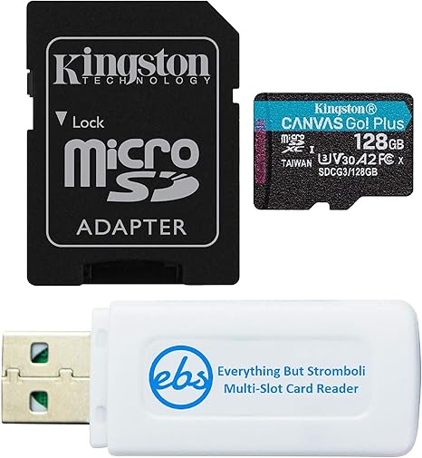 Amazon Com Kingston 128gb Sdxc Micro Canvas Go Plus Memory Card Adapter Works With Gopro Hero 7 Black Silver Hero7 White Camera Sdcg3 128gb Bundle With 1 Everything But Stromboli Tf And Sd