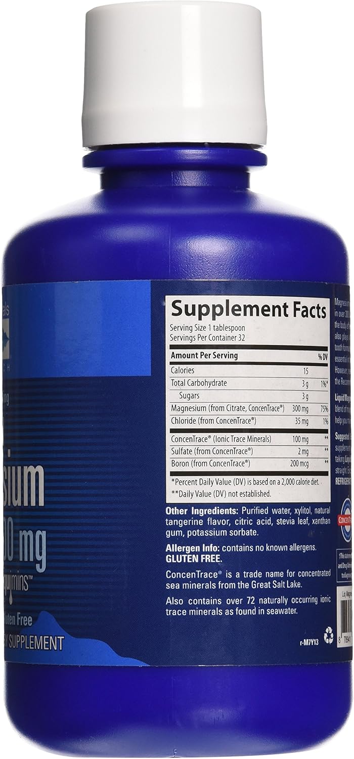Trace Minerals Research Liquid Magnesium 300 Mg, 16 Fl oz: Health & Personal Care