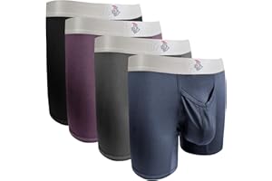 RM REAL MEN Real Men Athletic Underwear with Support Pouch - 1, 3 or 4 Pack 6, 7 and 9in Nylon Briefs - ABCD Pouch - XS-5XL
