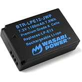 Wasabi Power LP-E12 Battery for Canon EOS M, EOS M10, EOS M100, EOS M50 M50 MII, EOS Rebel SL1 (EOS 100D), PowerShot SX70 HS