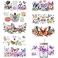 UV DTF Cup Wrap Transfer Stickers for Glass, 9 Sheets Cup Rub on Transfers for Crafting Cup Decal Stickers for 16OZ Libbey Glass Cups Furniture Craft Wood DIY Crafts (Style 9)