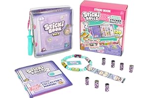 SKY CASTLE STICKI Rolls Sticki Book - The Original Wearable Shareable Toy Sticker Bracelet + Collection Book | Includes 120 Mini Stickers | Over 1000 Fun Sticker Designs to Collect! (Series 2)