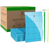 Catchmaster GRO Blue Regular Double Sided Sticky Traps 72PK, Adhesive Bug &amp; Fruit Fly Trap, Pest Control for Home, Farm, Garden, Hydroponics &amp; Greenhouse, Protect Live Plants Indoor &amp; Outdoor
