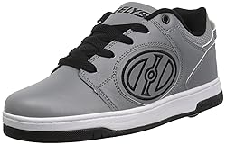 HEELYS Kids Voyager Shoes, Grey Reflective/Black, 3