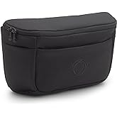 Bugaboo Stroller Organizer Bag Compact Diaper Bag - Midnight Black | Insulated bottle holder, multiple pockets, water-repellent recycled fabric, universal stroller fit