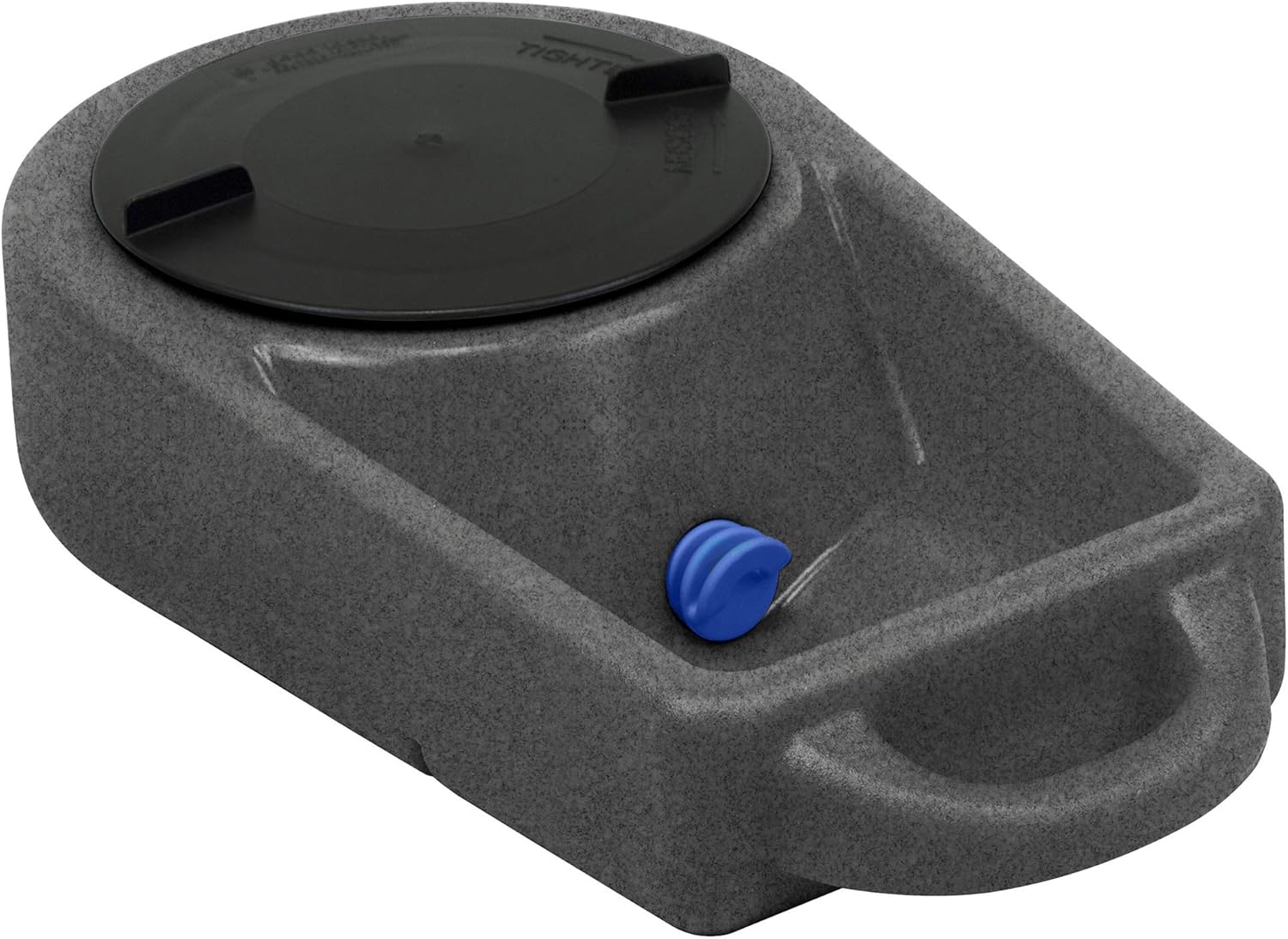 Dakota 283 Dine N Dash Large On-the-Go Travel Pet Feeding and Watering System with 8-Inch Twist Lid, Dark Granite