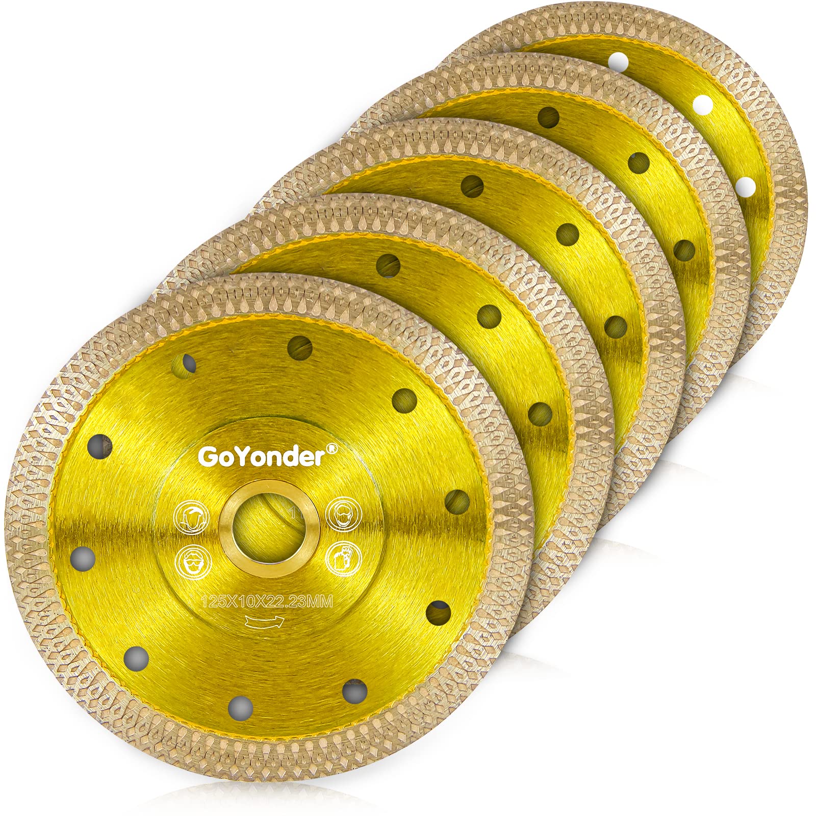 Super Thin Diamond Ceramic Saw Blade Porcelain Cutting Blade for Cutting Ceramic Or Porcelain Tile (4.5" (5 pcs))
