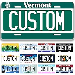 Metal Custom License Plate for Vermont - 6x12 Inch