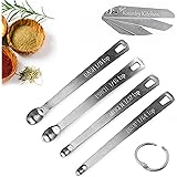 Mini Stainless Steel Measuring Spoons Set - 304 Stainless Steel Set of 4 Spoons: Drop-(1/64 TSP) Smidgen-(1/32 TSP) Pinch-(1/