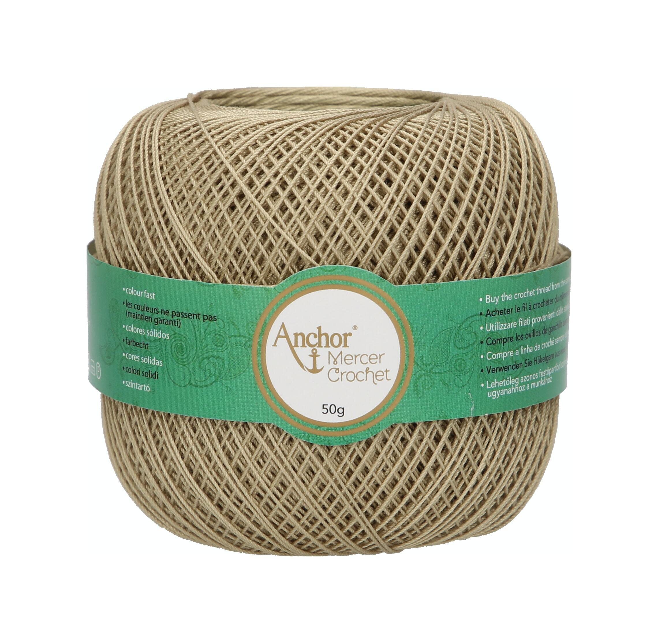 ANCHOR Mercer Crochet, Thickness: 20, Packaging: 50G, Running Length: 387M 831 Crochet Threads
