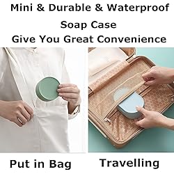 Travel Soap Container,Portable Sealed Round Soap