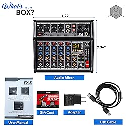 Pyle Professional Bluetooth DJ Audio Mixer