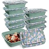 Disney Meal Prep Containers - 20-Piece Reusable Food Containers with Lids - Freezer, Microwave & Dishwasher Safe - Featuring Mickey & Minnie, Lilo & Stitch