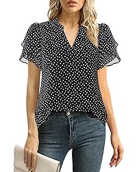 Ruffle Sleeve Tops for Women, Summer Tops for Women