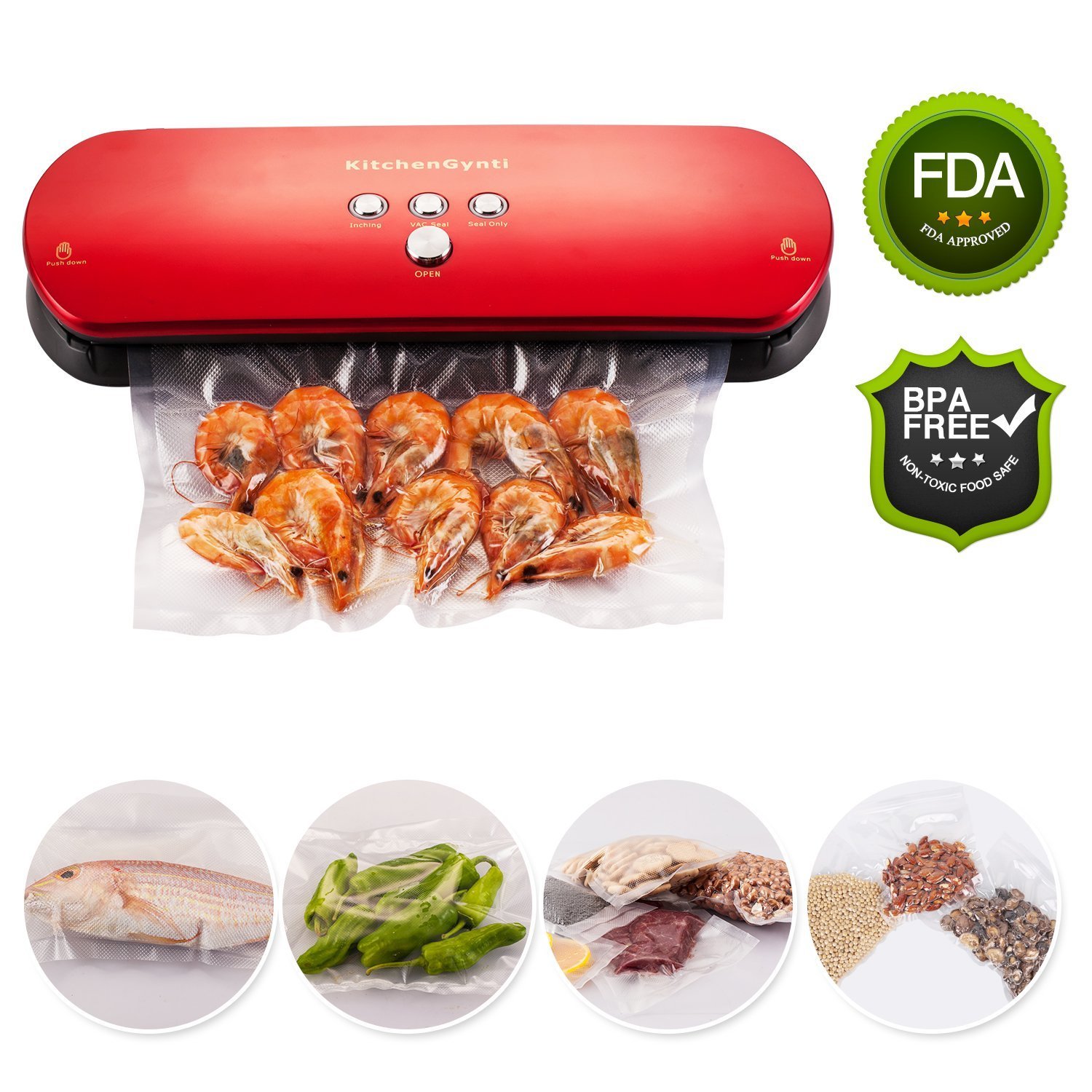 Vacuum Sealer Rolls 6 Packs 8'' * 16.5' 4 Mil Commercial Vacuum Sealer