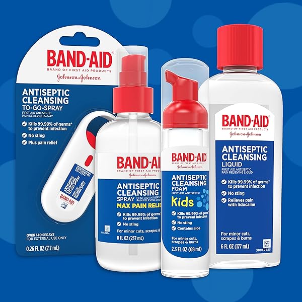 BAND-AID BRAND PAIN RELIEVING ANTISEPTIC CLEANSING SPRAY, PRAMOXINE HCL, 8 FL. OZ