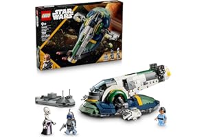 LEGO Star Wars: Attack of The Clones Jango Fett's Starship Building Toy - Pretend Play Set for Boys & Girls, Ages 9+ - Collectible Model Kit & Kids Room Decor - Gift for Birthdays - 75433